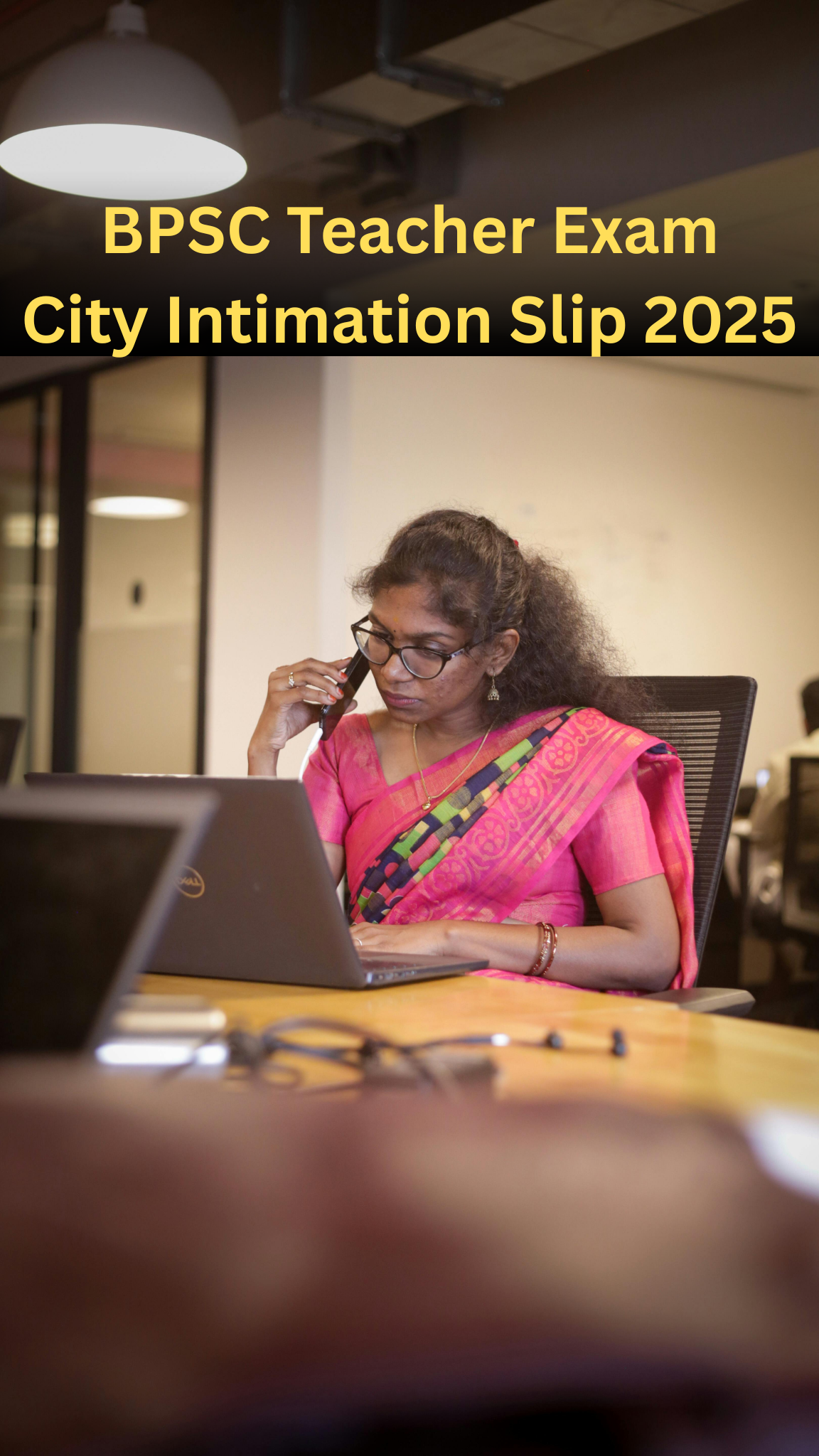 BPSC Teacher Exam 2025 City Slip download portal on screen