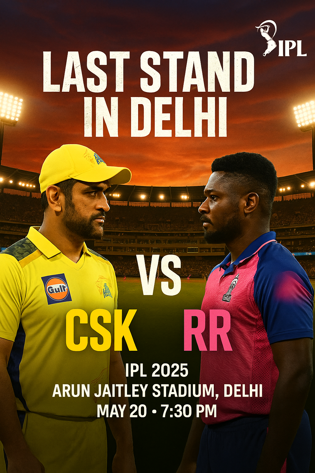 CSK and RR Face Off for Pride in IPL 2025 Clash