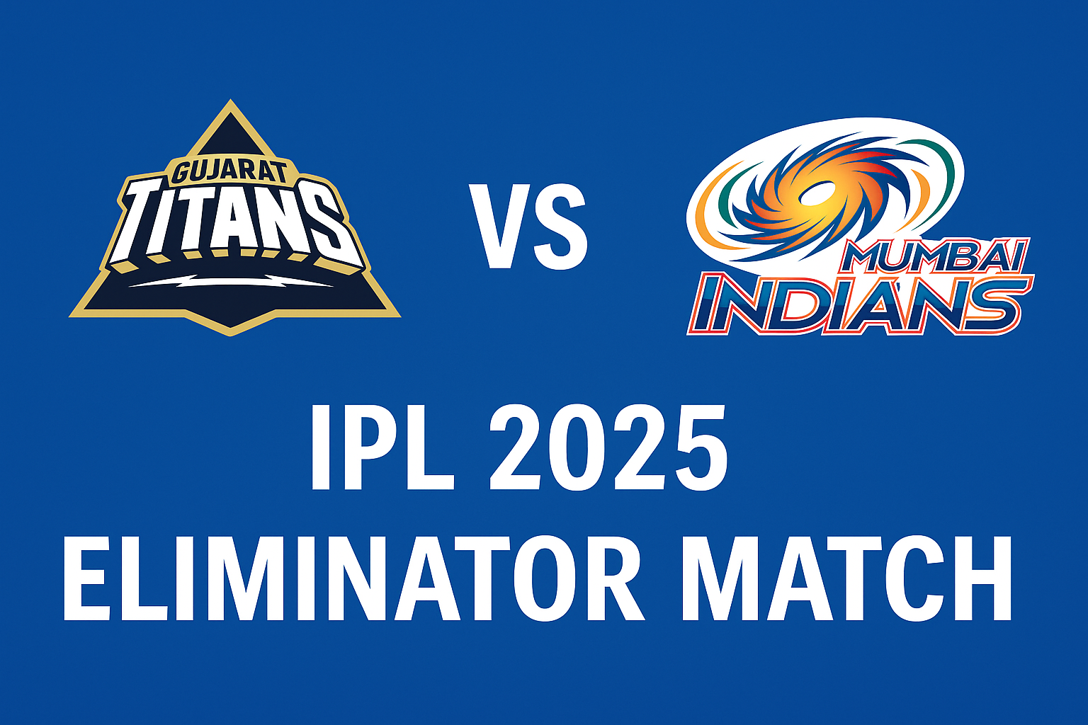 GT vs MI IPL 2025 Eliminator Match Live