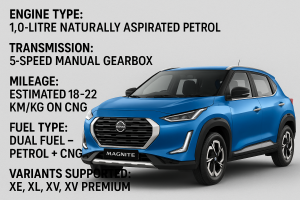 Magnite cng 2025 Specification