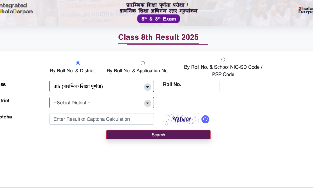 RBSE Class 8th Result 2025