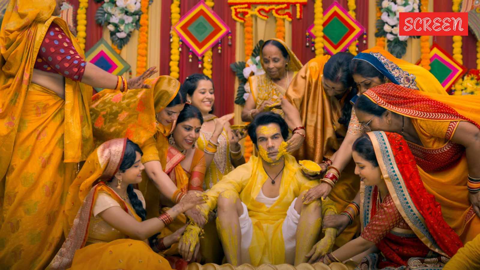 Bhool Chuk Maaf featuring Rajkummar Rao during the haldi ceremony scene.