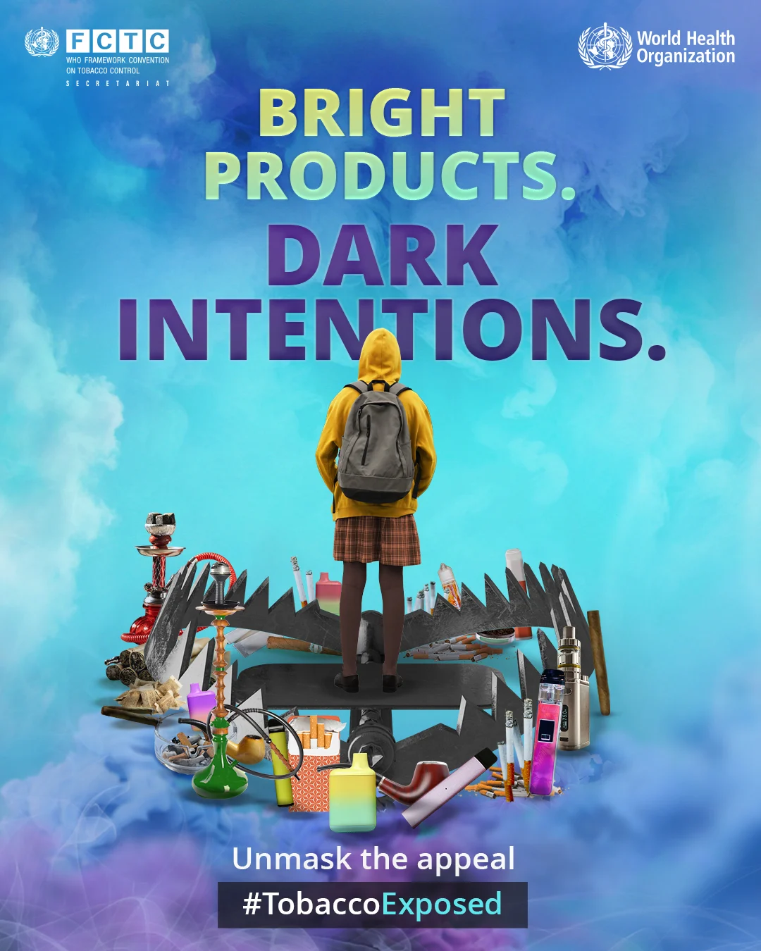 WHO campaign poster for World No Tobacco Day 2025