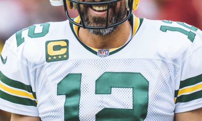 Aaron Rodgers in Pittsburgh Steelers uniform