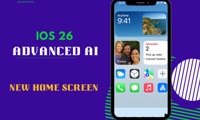 iPhone running iOS 26 showing new home screen and AI features